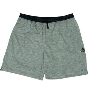 Adidas Mens Athletic Shorts Green Logo Drawstring 2XL